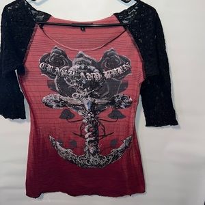 Crash and Burn Size L biker top